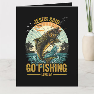 Jesus sa till att fiska Lukas 5 4 Tack Kort