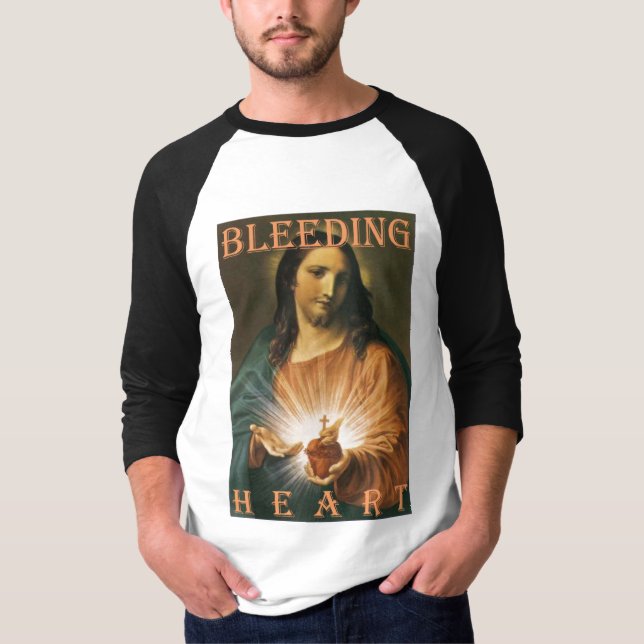 JESUS SAKRAL BLÖDA HJÄRTA 3 T-SHIRT (Framsida)