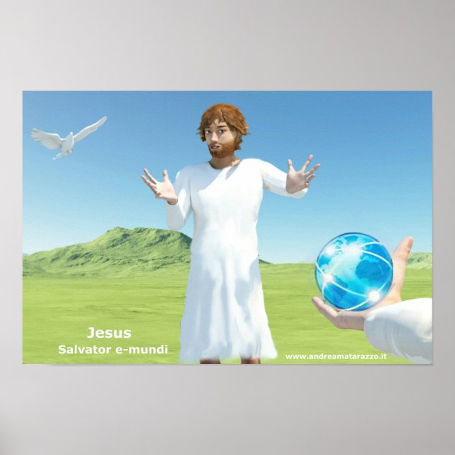 Jesus Salavator e-mundi Poster (Framsidan)