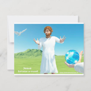 Jesus Salavator e-mundi Vykort