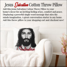 Jesus Saltning Cotton Dekorativ kudde