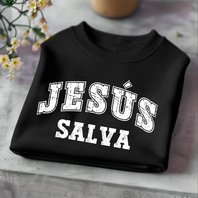 Jesús Salva Distress Christian Spain T-Shirt (Skapare uppladdad)