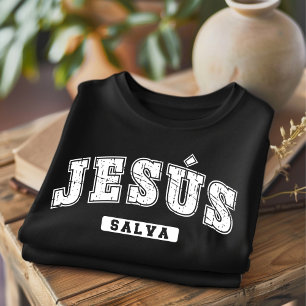 Jesús Salva Distress Christian Spain T-Shirt