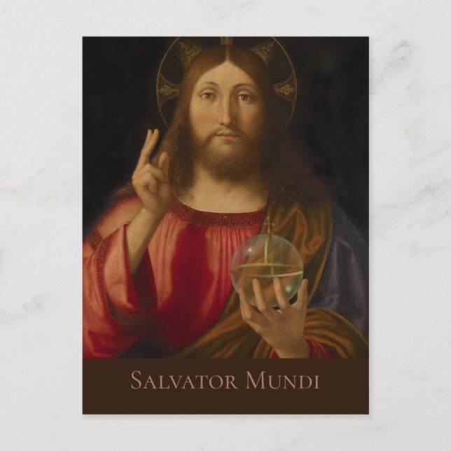 Jesus Salvator mundi Andrea Previtali CC0985 Vykort (Framsida)