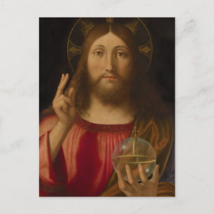 Jesus Salvator mundi Andrea Previtali CC0986 Vykort