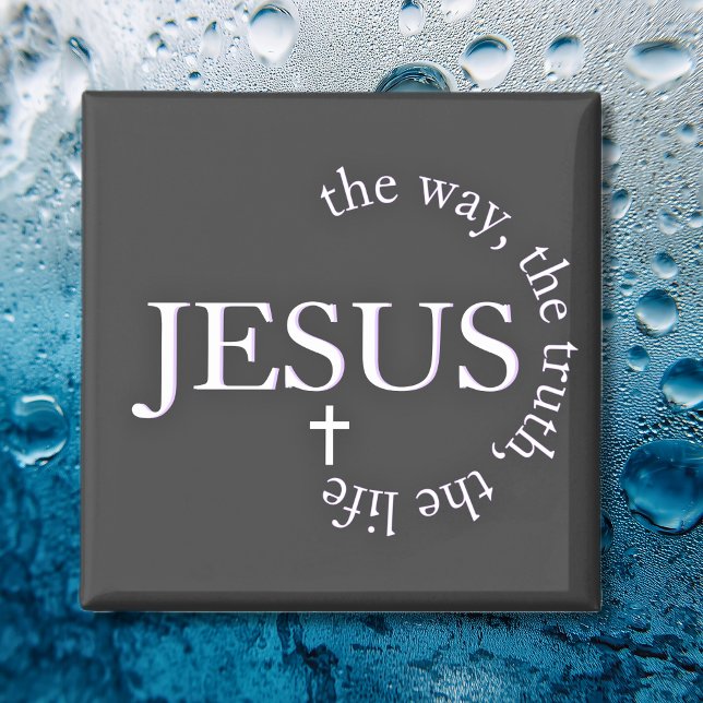 Jesus, sanning, livet John 14:6 Kor Magnet (Jesus way, truth, life John 14:6 Cross Magnet)