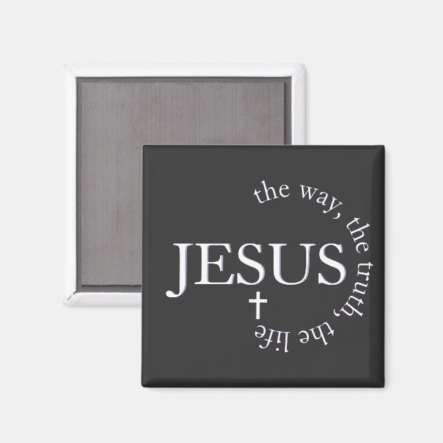 Jesus, sanning, livet John 14:6 Kor Magnet (Front/Back)