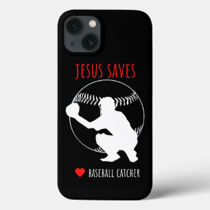 Jesus Saves Baseball Catcher Lilla Sports Älskare