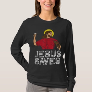 Jesus Saves Baseball Gud Sports Christian Manar Wo T Shirt