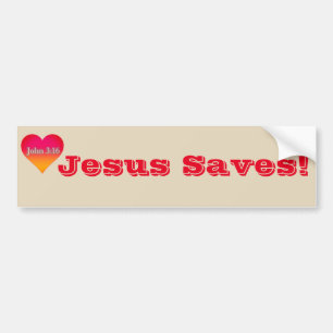 Jesus Saves! Bildekal