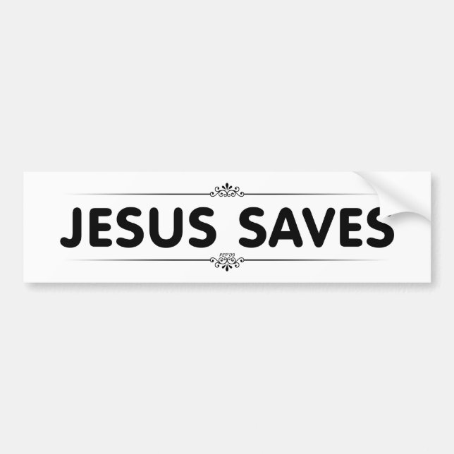 Jesus Saves Bildekal (Framsidan)