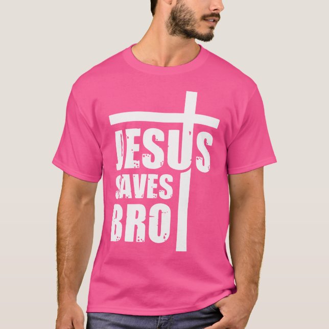 Jesus Saves Bro Jesus Kor Christian Faith T Shirt (Framsida)