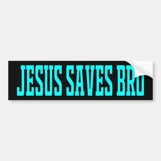 Jesus saves brother Jesus Christian religious Bildekal (Framsidan)