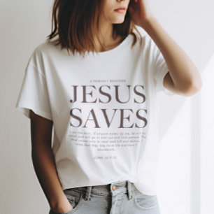 Jesus Saves   Christian Aesthetic Unisex Apparat T Shirt