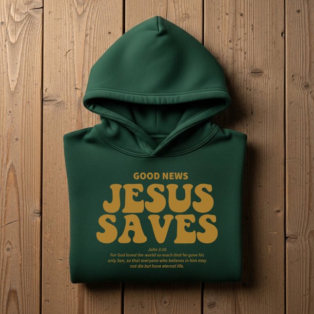 Jesus Saves, Christian faith Hoodie (Skapare uppladdad)