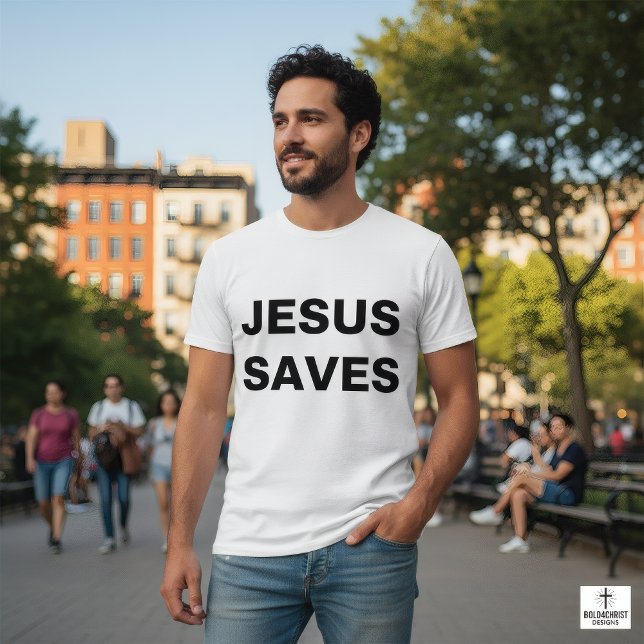 Jesus Saves Christian Faith Tee (Skapare uppladdad)