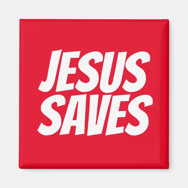 Jesus Saves Christian Magnet (Framsidan)