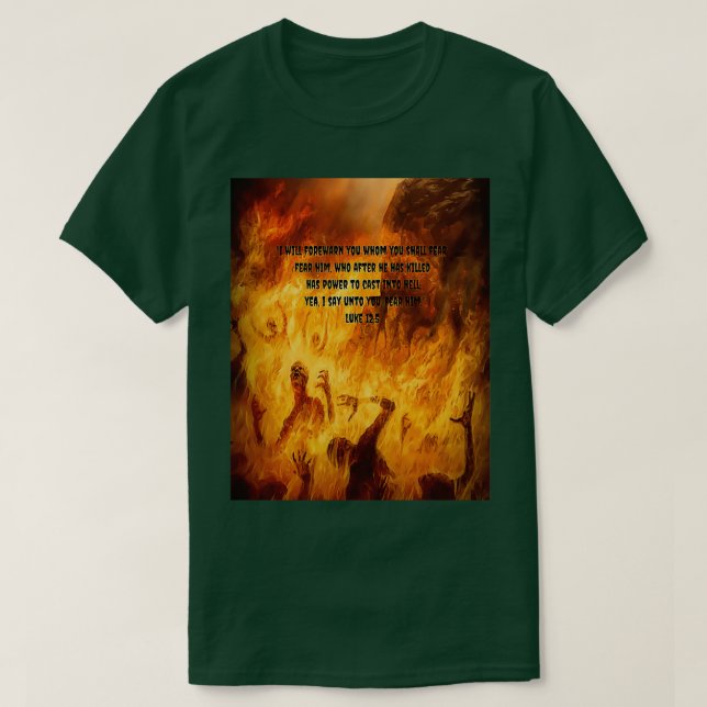 JESUS SAVES FROM HELL Graphic T Shirt (Design framsida)