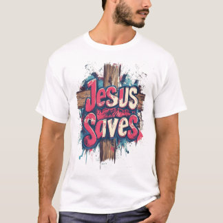 Jesus Saves: Graffiti Redemption T Shirt