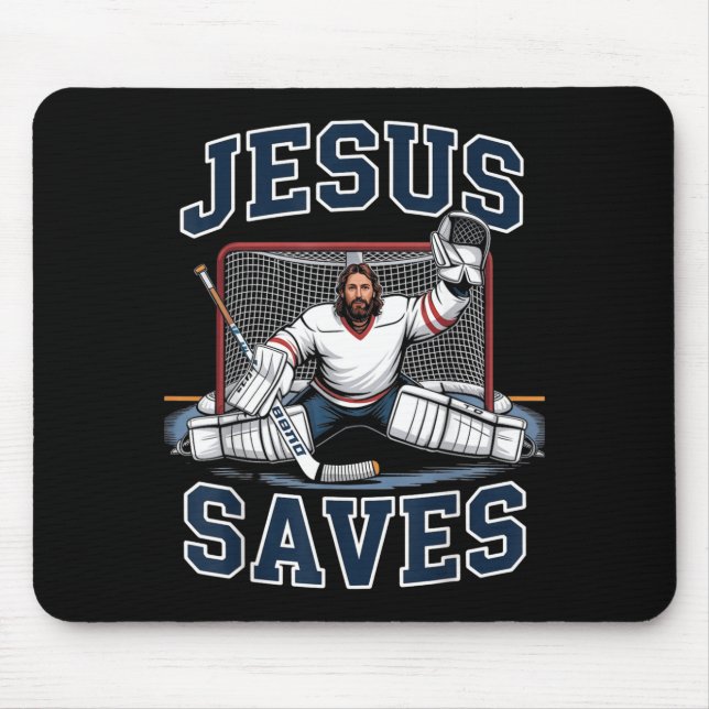 Jesus Saves Hockey Player Team God Hockey Lovers H Musmatta (Framsidan)