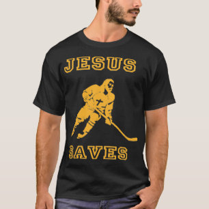 Jesus Saves Hockey T Shirt