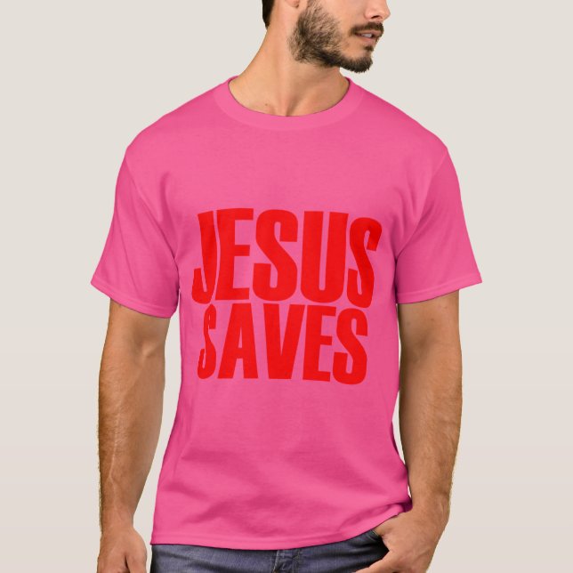 Jesus Saves (Hulk Regler Stil) T Shirt (Framsida)