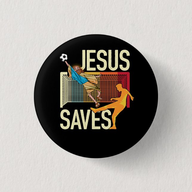 Jesus Saves I Christian Faith I Jesus Ocalk Knapp (Framsida)