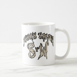 Jesus Saves i Ord Kaffemugg