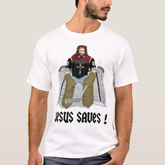 Jesus Saves Ice Hockey T Shirt