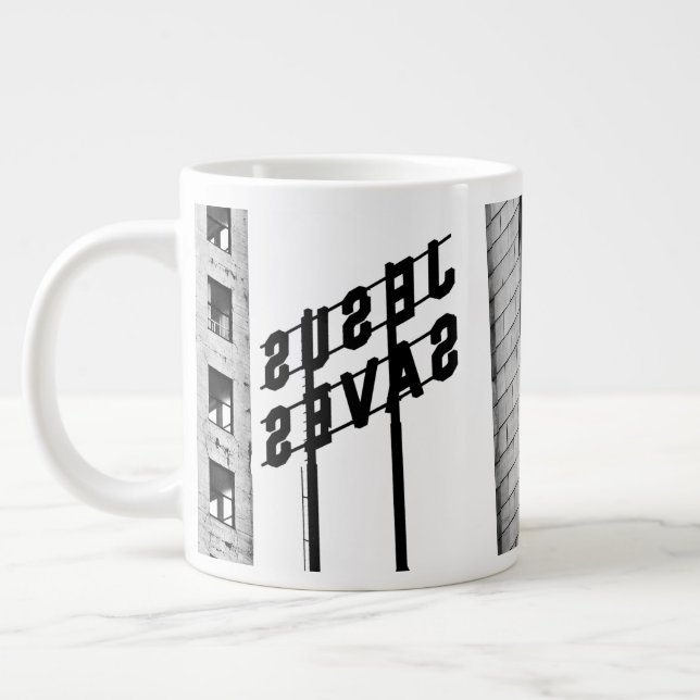 JESUS SAVES Jumbo Mugg (Vänster)