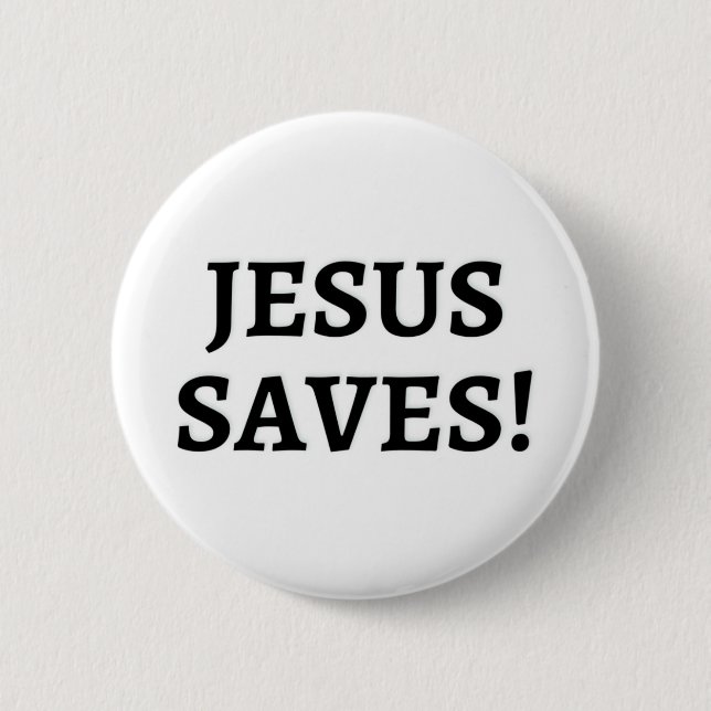 Jesus Saves-knapp Knapp (Framsida)