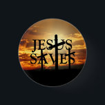 Jesus Saves-knapp Knapp<br><div class="desc">knapp för Jesus Sparaves</div>