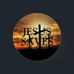Jesus Saves-knapp Knapp<br><div class="desc">knapp för Jesus Sparaves</div>