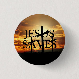 Jesus Saves-knapp Knapp