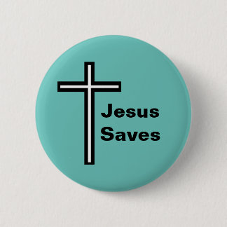 Jesus Saves Kor Christian Button Knapp