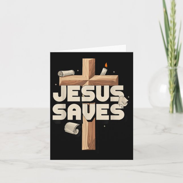 Jesus Saves Kort (Framsida)