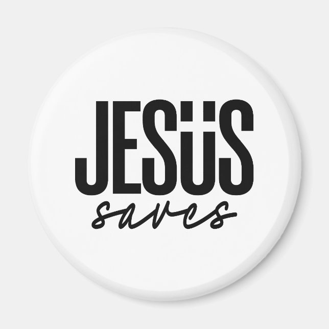 JESUS SAVES MAGNET (Framsidan)