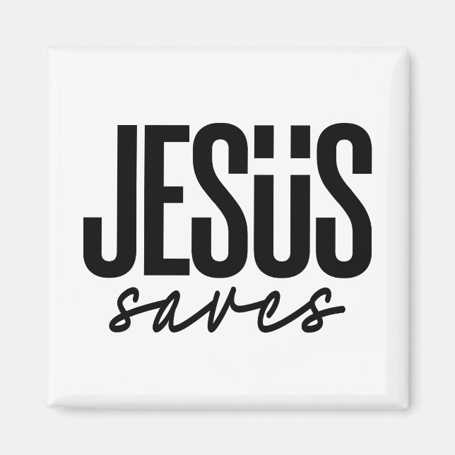 JESUS SAVES MAGNET (Framsidan)