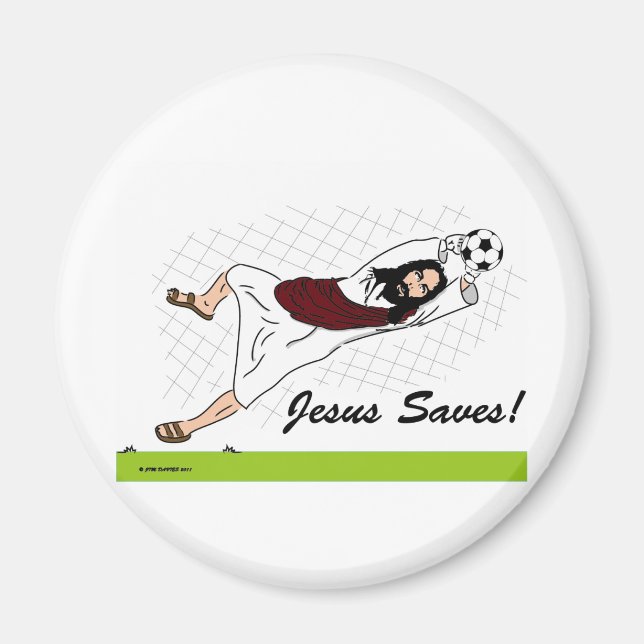 JESUS SAVES! MAGNET (Framsidan)