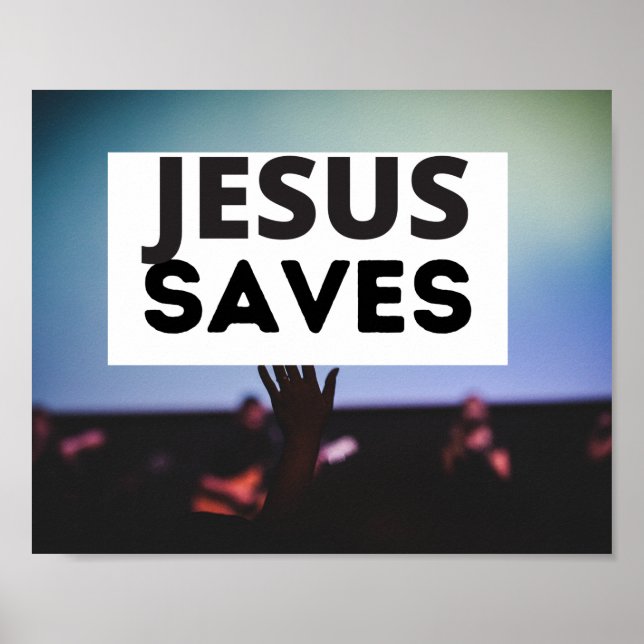 Jesus Saves Poster (Framsidan)