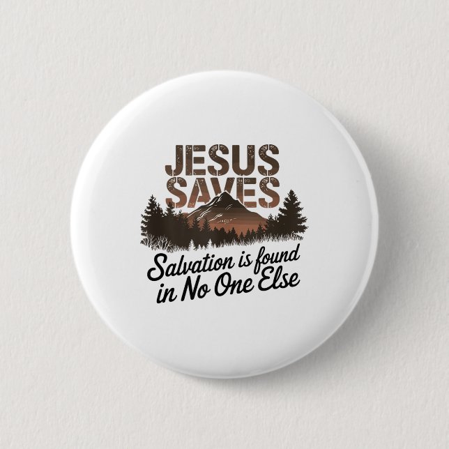 Jesus Saves - Räddningen finns i ett annat Tanktop Knapp (Framsida)
