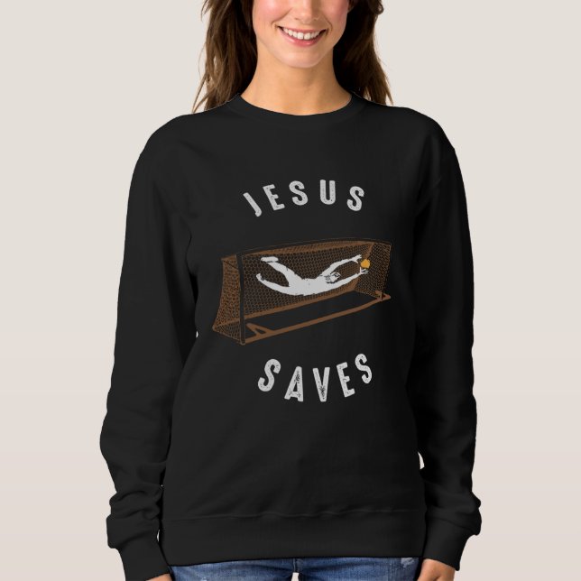 JESUS SAVES SOCCER MOM DAD COACH RELIGIOUS CHRISTI T SHIRT (Framsida)