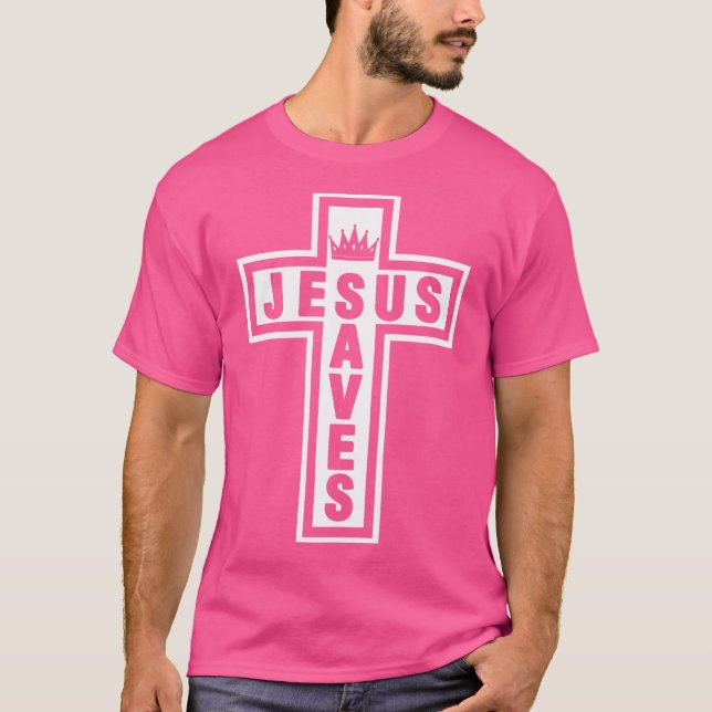 Jesus Saves T Shirt (Framsida)