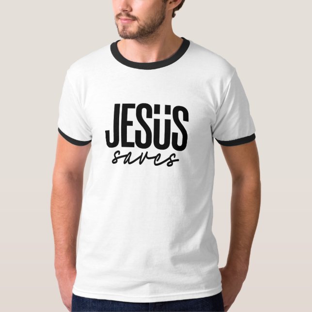 JESUS SAVES T SHIRT (Framsida)