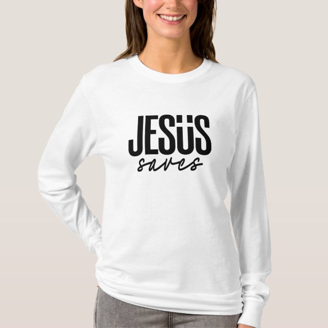JESUS SAVES T SHIRT (Framsida)
