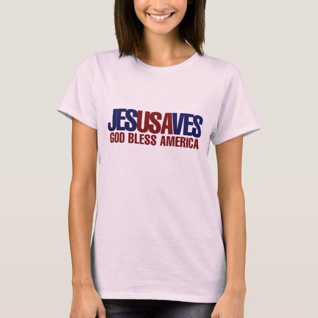 Jesus Saves T Shirt (Framsida)