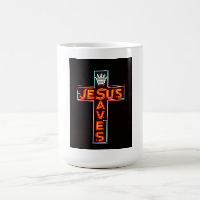 Jesus Saves-tecken Kaffemugg (Center)