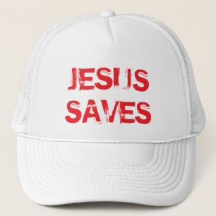 JESUS SAVES TRUCKERKEPS-WHITE KEPS