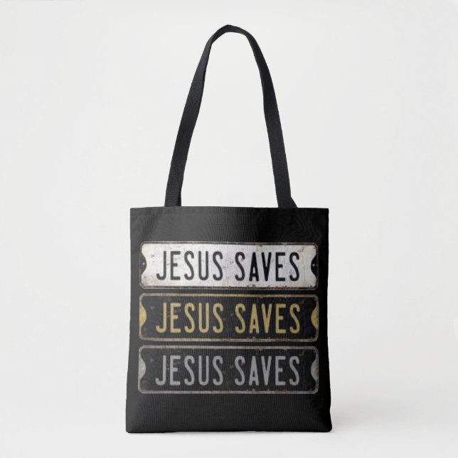 Jesus Saves Tygkasse (Framsida)