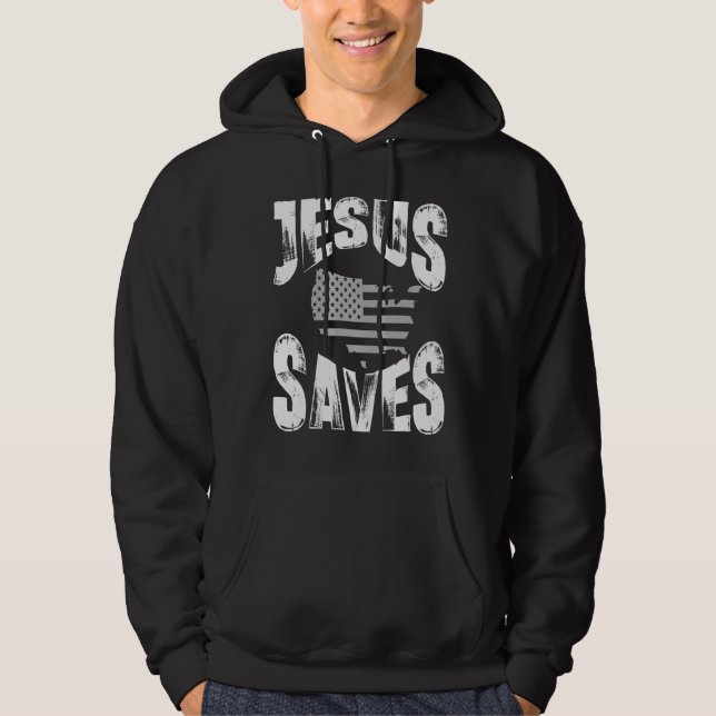 JESUS SAVES USA HOODIE (Framsida)